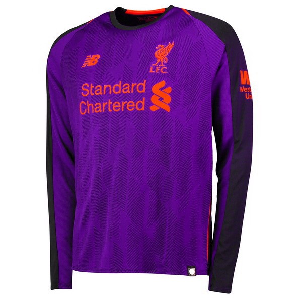 Liverpool Trikot Auswarts ML 2018-19 Lila Fussballtrikots Günstig